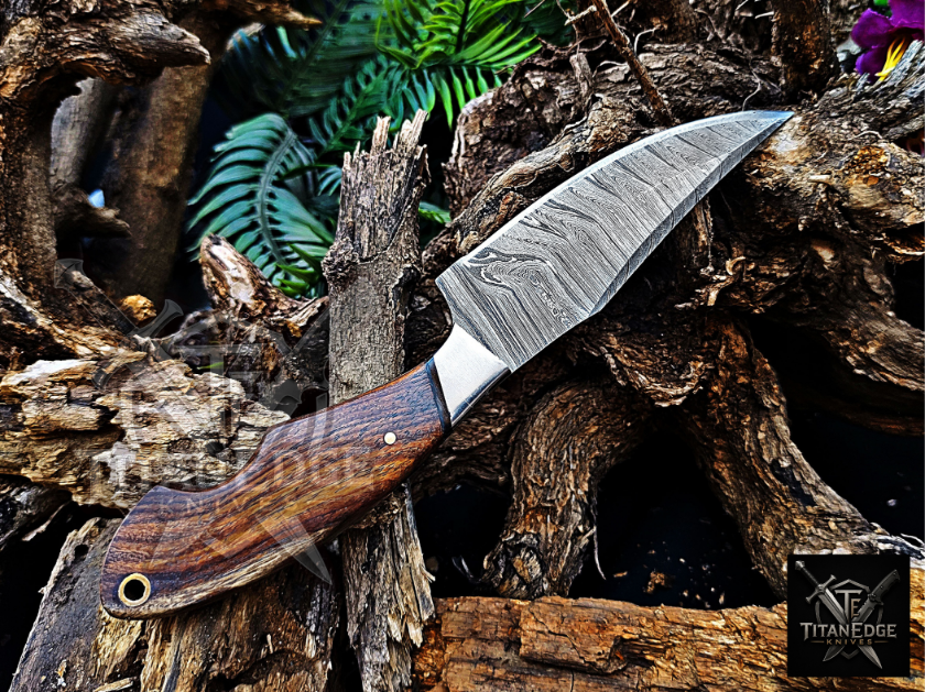Personalized Handmade Damascus Steel Bowie Knife Hunting Knife: Forged Camping Knife, Gift for Groomsmen With Leather Sheath