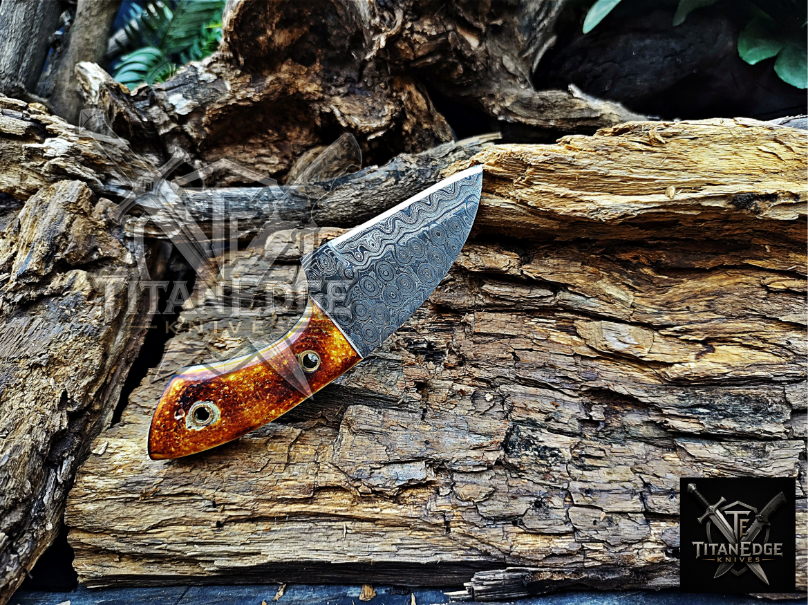Personalized Handmade Damascus Steel Bowie Knife Hunting Knife: Forged Camping Knife, Gift for Groomsmen With Leather Sheath