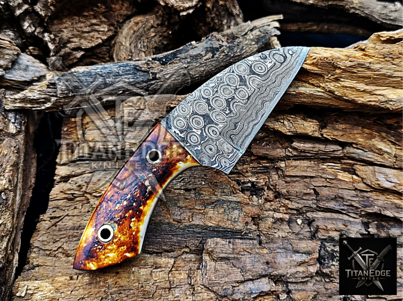 Personalized Handmade Damascus Steel Bowie Knife Hunting Knife: Forged Camping Knife, Gift for Groomsmen With Leather Sheath