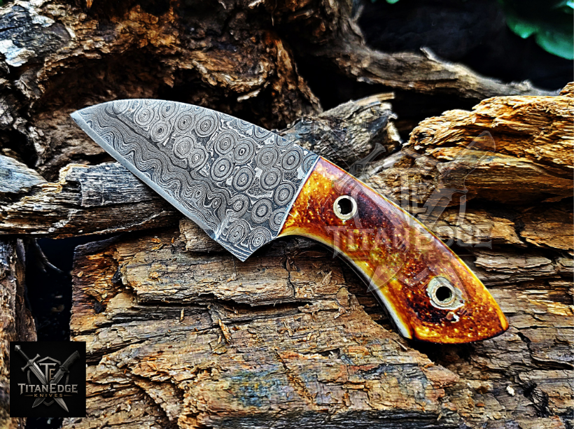 Personalized Handmade Damascus Steel Bowie Knife Hunting Knife: Forged Camping Knife, Gift for Groomsmen With Leather Sheath