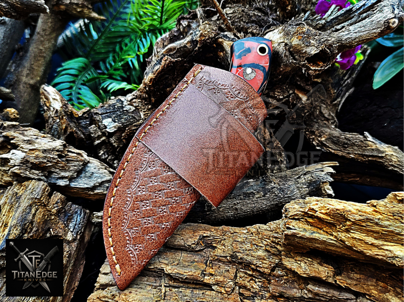 Personalized Handmade Damascus Steel Bowie Knife Hunting Knife: Forged Camping Knife, Gift for Groomsmen With Leather Sheath