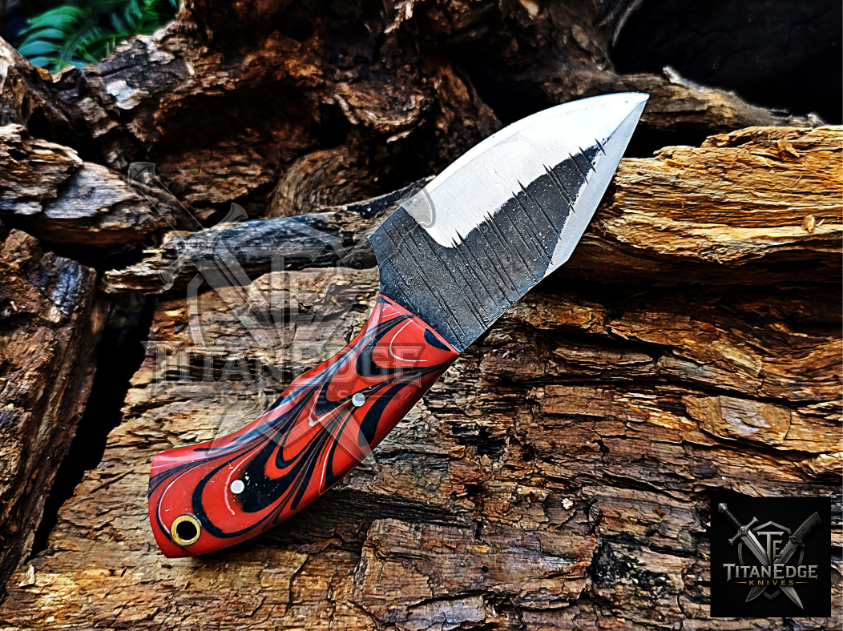 Personalized Handmade Damascus Steel Bowie Knife Hunting Knife: Forged Camping Knife, Gift for Groomsmen With Leather Sheath