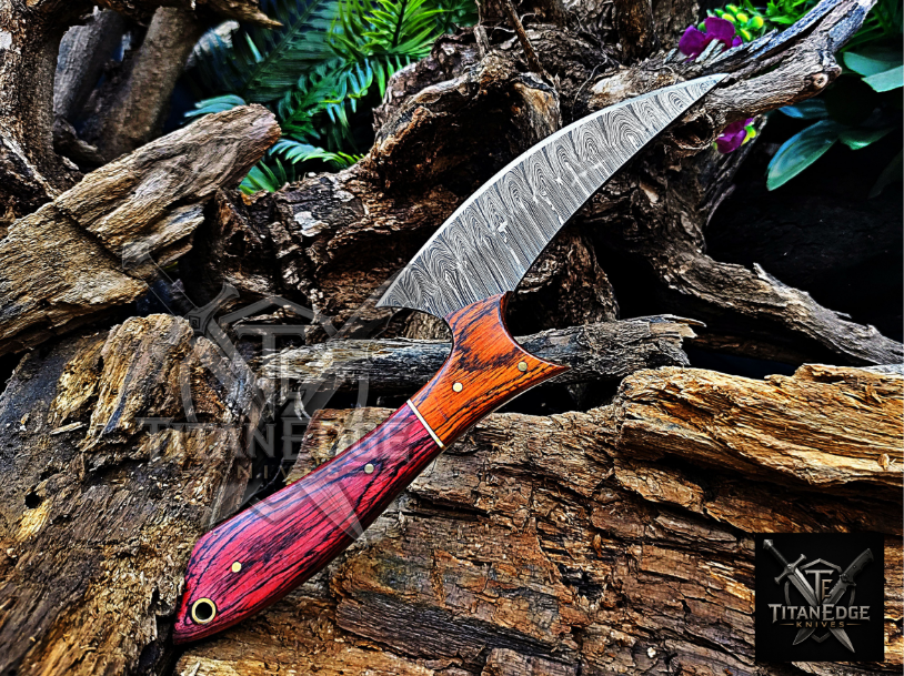 Personalized Handmade Damascus Steel Bowie Knife Hunting Knife: Forged Camping Knife, Gift for Groomsmen With Leather Sheath