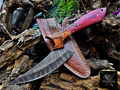 Personalized Handmade Damascus Steel Bowie Knife Hunting Knife: Forged Camping Knife, Gift for Groomsmen With Leather Sheath