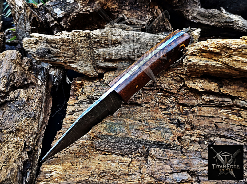 Personalized Handmade Damascus Steel Bowie Knife Hunting Knife: Forged Camping Knife, Gift for Groomsmen With Leather Sheath
