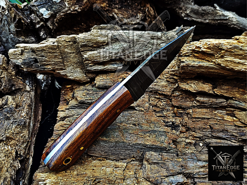 Personalized Handmade Damascus Steel Bowie Knife Hunting Knife: Forged Camping Knife, Gift for Groomsmen With Leather Sheath