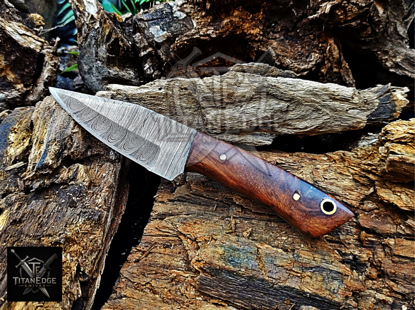 Personalized Handmade Damascus Steel Bowie Knife Hunting Knife: Forged Camping Knife, Gift for Groomsmen With Leather Sheath