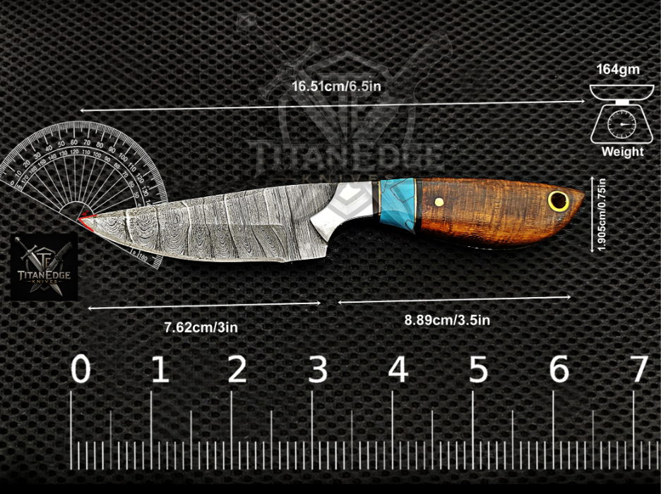 Personalized Handmade Damascus Steel Bowie Knife Hunting Knife: Forged Camping Knife, Gift for Groomsmen With Leather Sheath