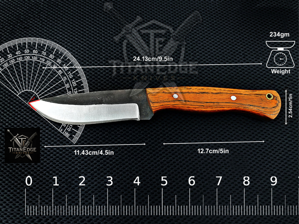 Personalized Handmade Damascus Steel Bowie Knife Hunting Knife: Forged Camping Knife, Gift for Groomsmen With Leather Sheath