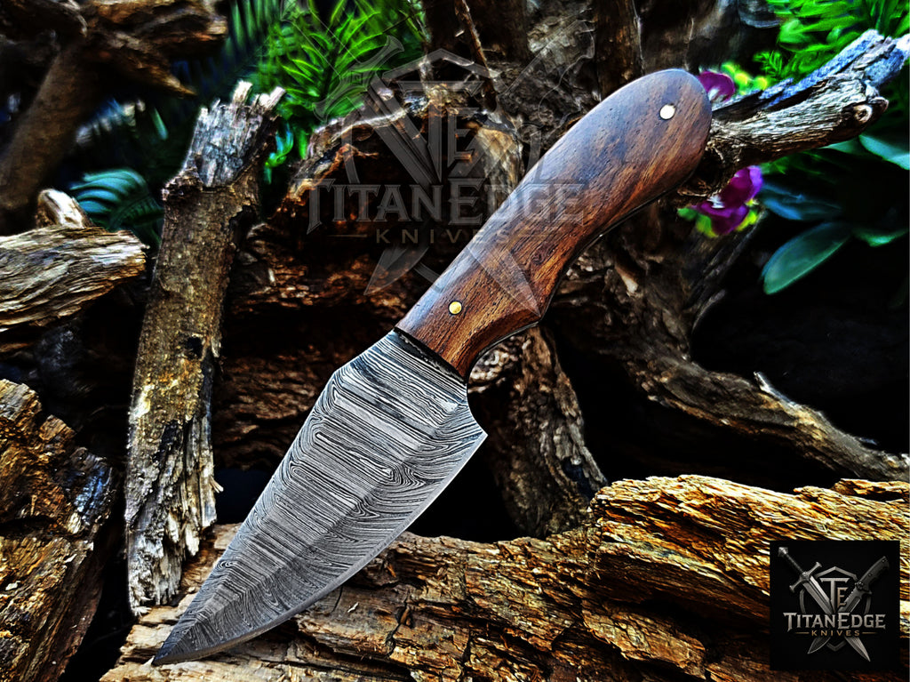 Personalized Handmade Damascus Steel Bowie Knife Hunting Knife: Forged Camping Knife, Gift for Groomsmen With Leather Sheath
