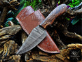 Personalized Handmade Damascus Steel Bowie Knife Hunting Knife: Forged Camping Knife, Gift for Groomsmen With Leather Sheath