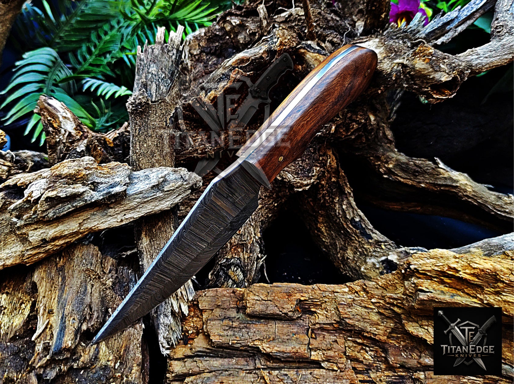 Personalized Handmade Damascus Steel Bowie Knife Hunting Knife: Forged Camping Knife, Gift for Groomsmen With Leather Sheath