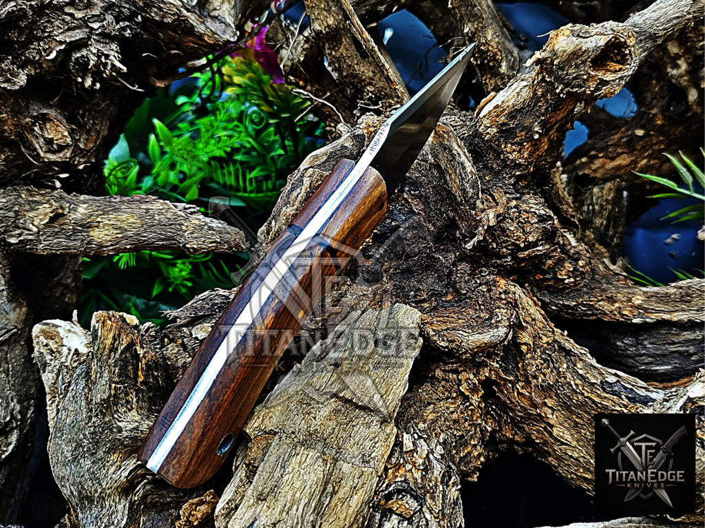 Personalized Handmade Damascus Steel Bowie Knife Hunting Knife: Forged Camping Knife, Gift for Groomsmen With Leather Sheath