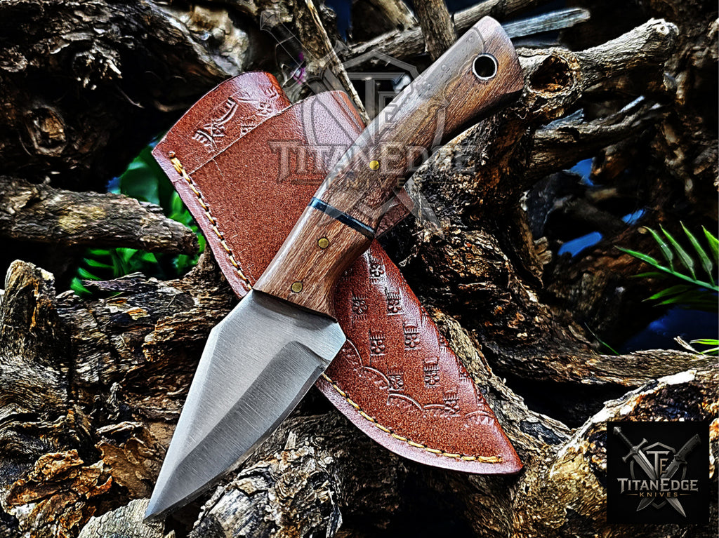 Personalized Handmade Damascus Steel Bowie Knife Hunting Knife: Forged Camping Knife, Gift for Groomsmen With Leather Sheath