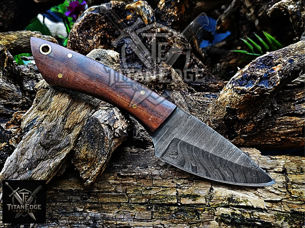 Personalized Handmade Damascus Steel Bowie Knife Hunting Knife: Forged Camping Knife, Gift for Groomsmen With Leather Sheath