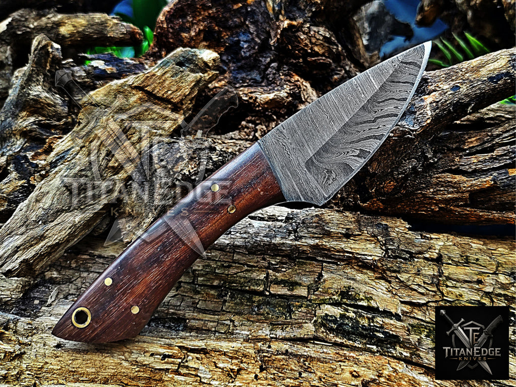 Personalized Handmade Damascus Steel Bowie Knife Hunting Knife: Forged Camping Knife, Gift for Groomsmen With Leather Sheath