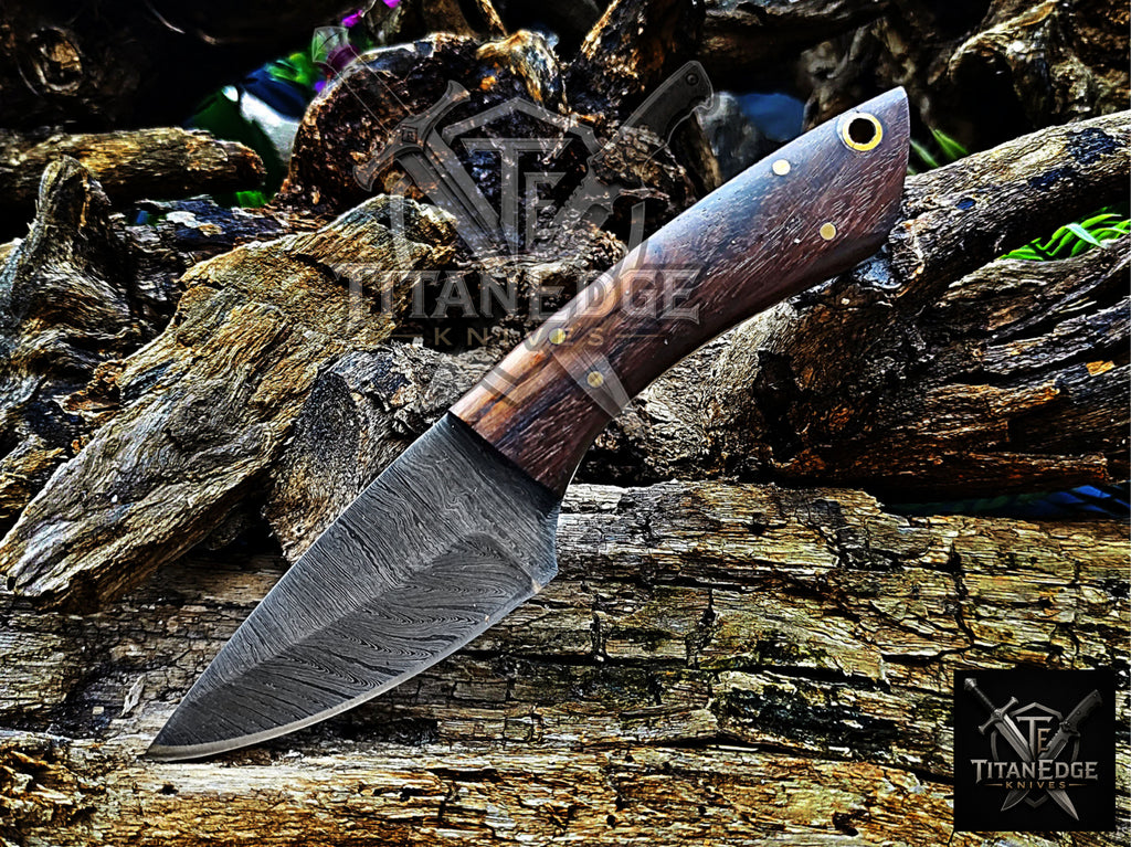Personalized Handmade Damascus Steel Bowie Knife Hunting Knife: Forged Camping Knife, Gift for Groomsmen With Leather Sheath
