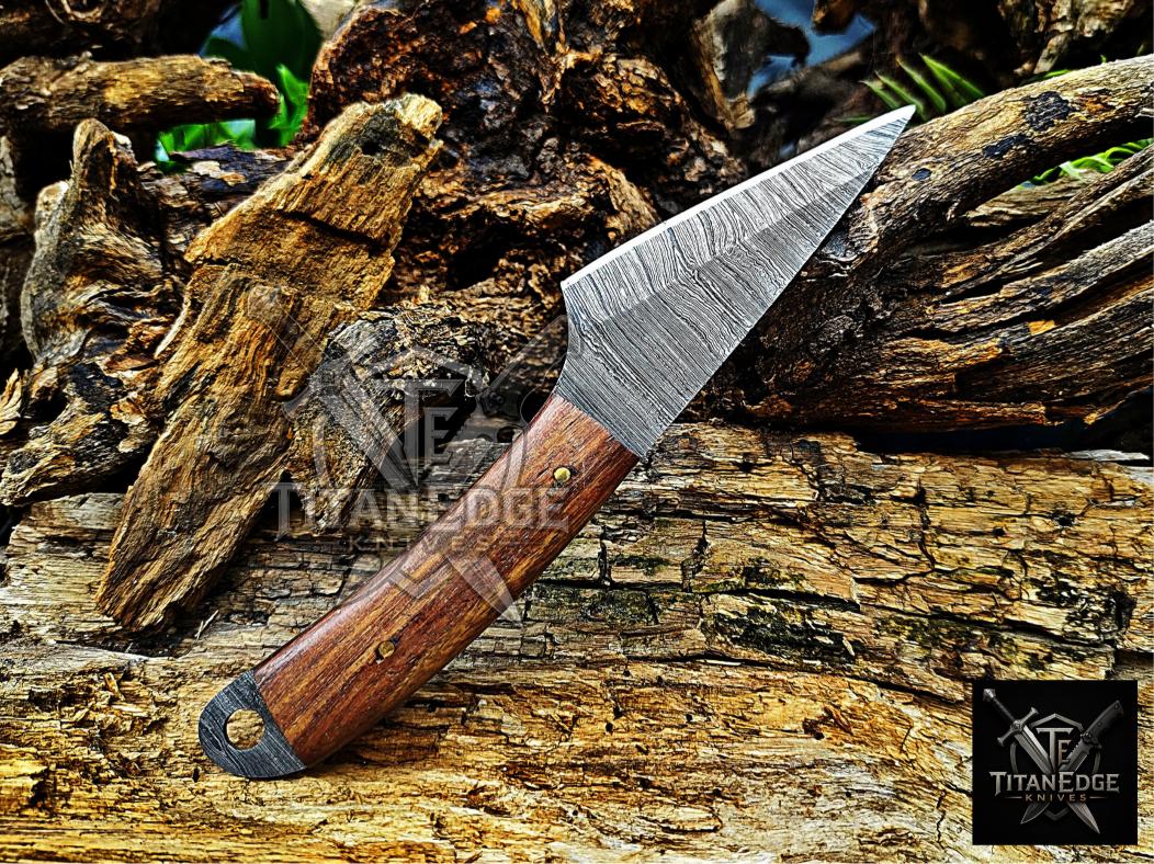 Personalized Handmade Damascus Steel Bowie Knife Hunting Knife: Forged Camping Knife, Gift for Groomsmen With Leather Sheath