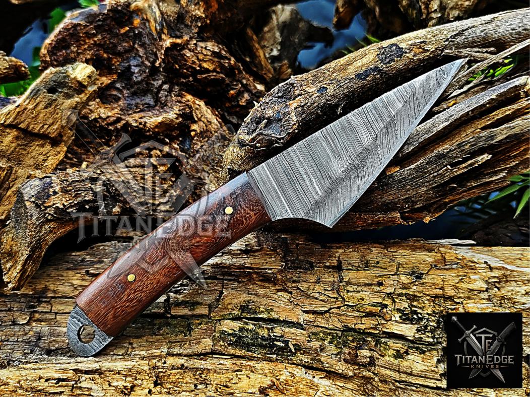 Personalized Handmade Damascus Steel Bowie Knife Hunting Knife: Forged Camping Knife, Gift for Groomsmen With Leather Sheath