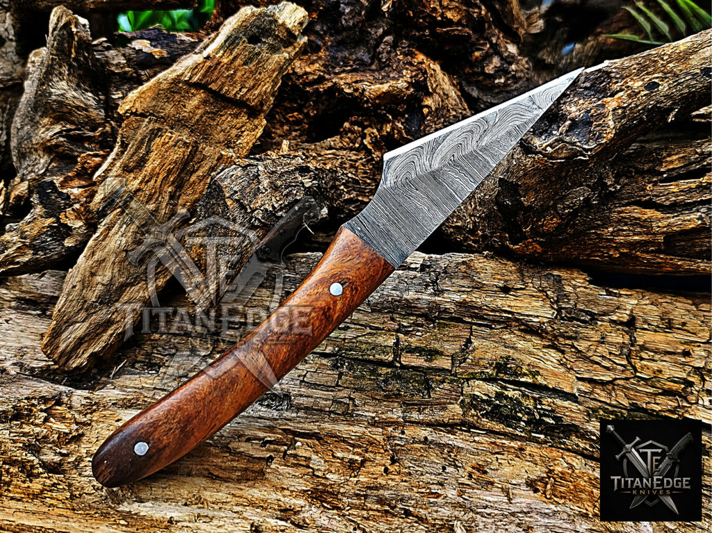 Personalized Handmade Damascus Steel Bowie Knife Hunting Knife: Forged Camping Knife, Gift for Groomsmen With Leather Sheath