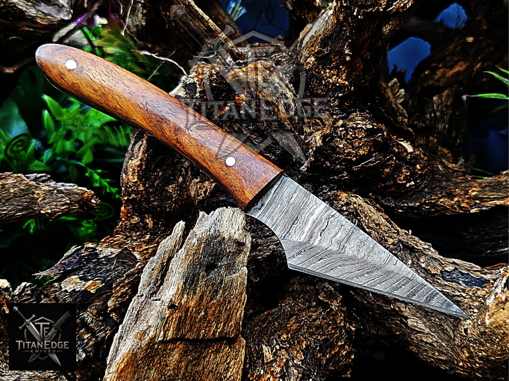 Personalized Handmade Damascus Steel Bowie Knife Hunting Knife: Forged Camping Knife, Gift for Groomsmen With Leather Sheath