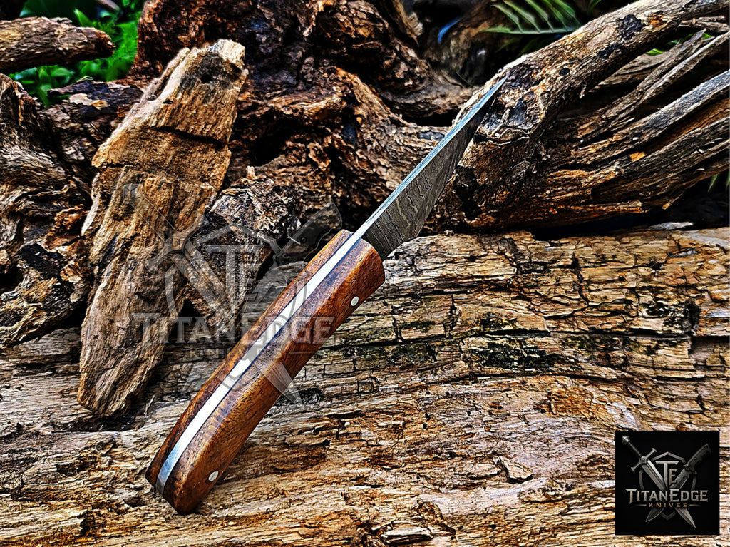 Personalized Handmade Damascus Steel Bowie Knife Hunting Knife: Forged Camping Knife, Gift for Groomsmen With Leather Sheath