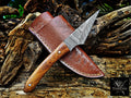Personalized Handmade Damascus Steel Bowie Knife Hunting Knife: Forged Camping Knife, Gift for Groomsmen With Leather Sheath