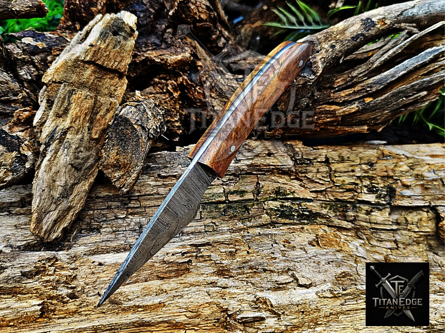 Personalized Handmade Damascus Steel Bowie Knife Hunting Knife: Forged Camping Knife, Gift for Groomsmen With Leather Sheath