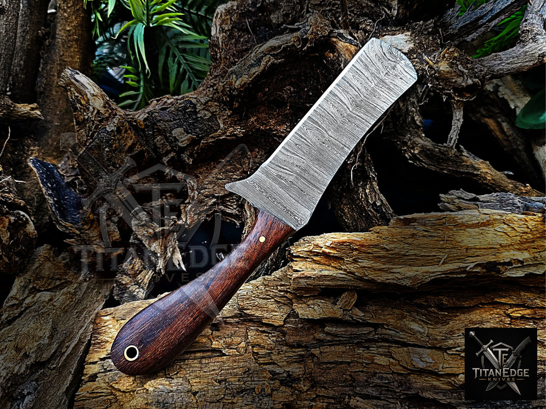 Personalized Handmade Damascus Steel Bowie Knife Hunting Knife: Forged Camping Knife, Gift for Groomsmen With Leather Sheath