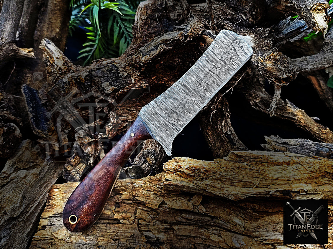 Personalized Handmade Damascus Steel Bowie Knife Hunting Knife: Forged Camping Knife, Gift for Groomsmen With Leather Sheath