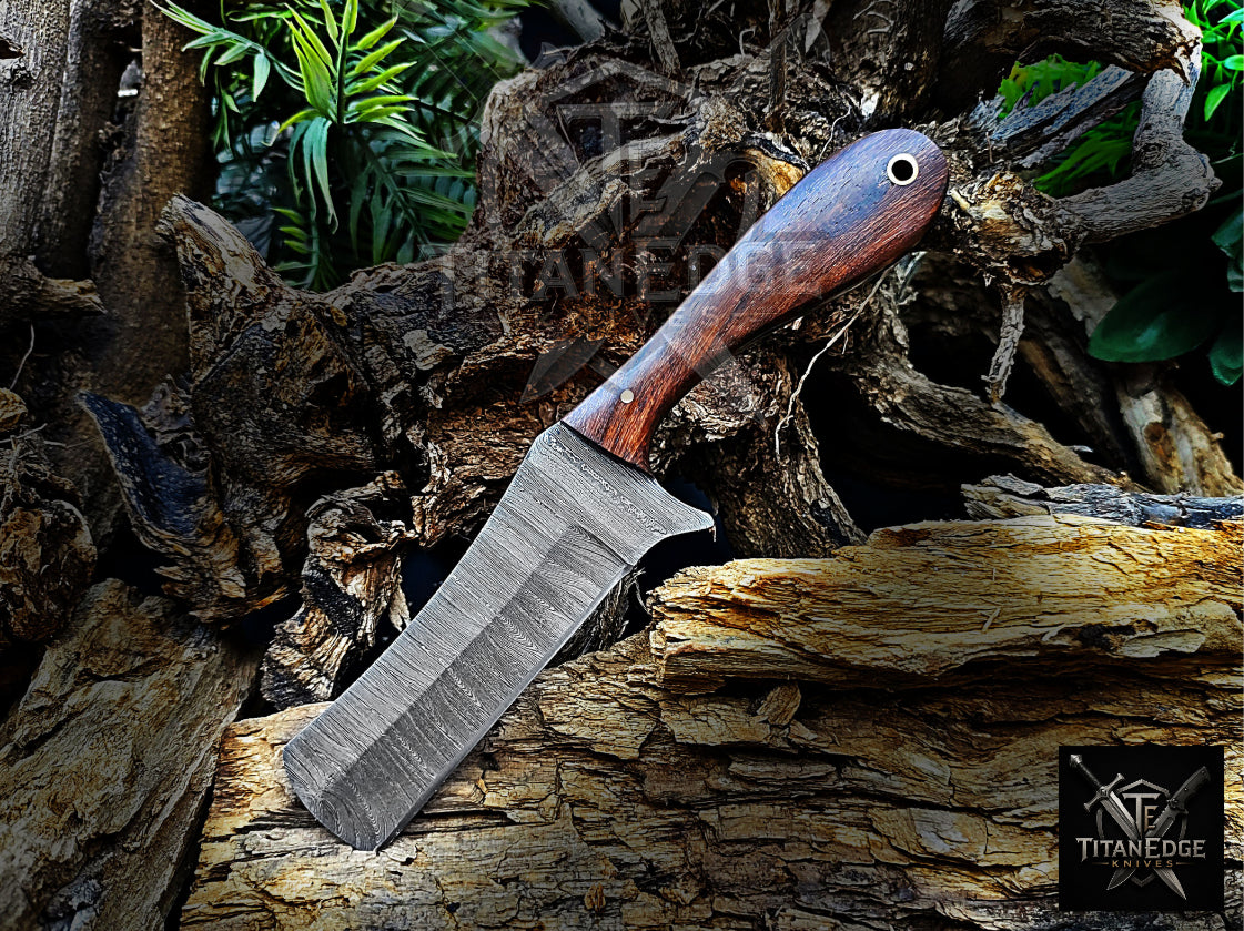 Personalized Handmade Damascus Steel Bowie Knife Hunting Knife: Forged Camping Knife, Gift for Groomsmen With Leather Sheath