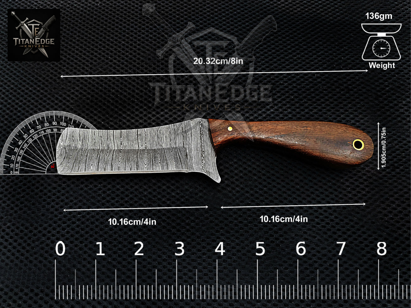 Personalized Handmade Damascus Steel Bowie Knife Hunting Knife: Forged Camping Knife, Gift for Groomsmen With Leather Sheath