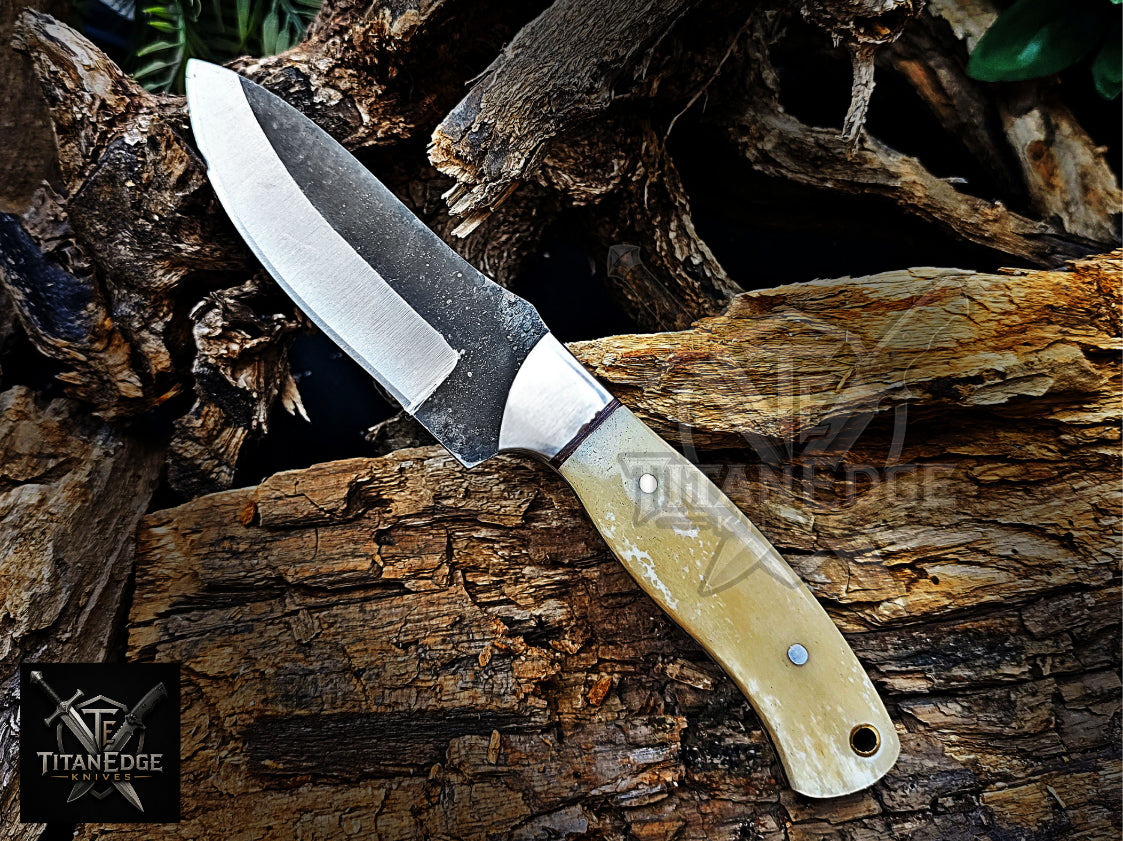 Personalized Handmade Damascus Steel Bowie Knife Hunting Knife: Forged Camping Knife, Gift for Groomsmen With Leather Sheath