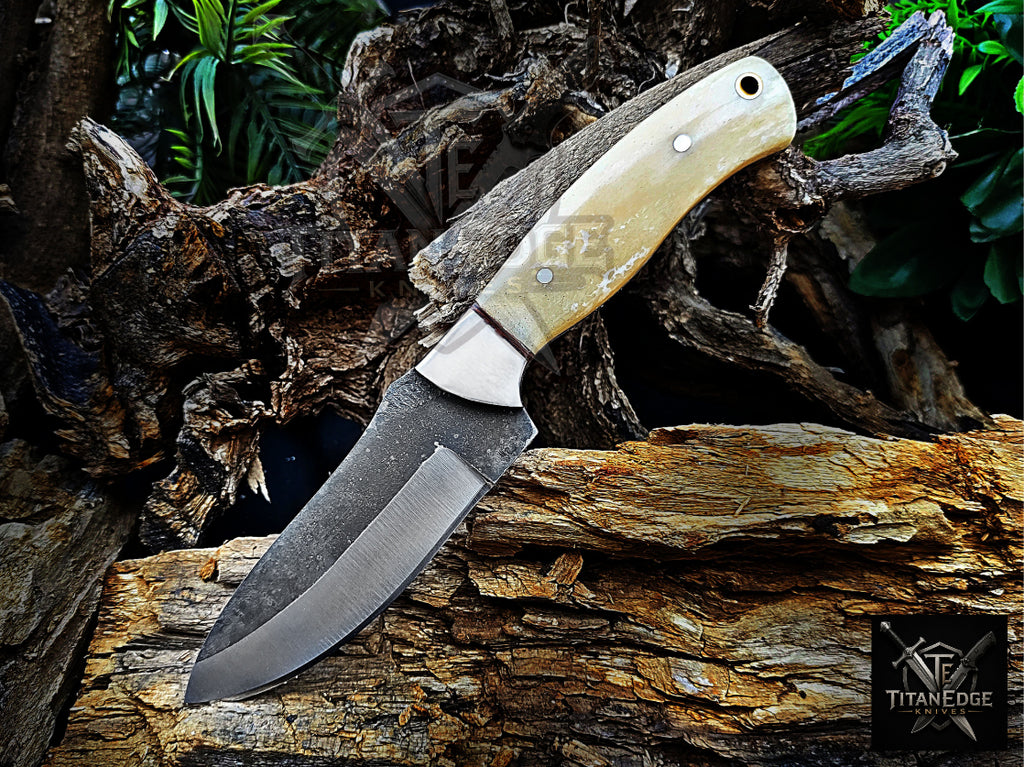 Personalized Handmade Damascus Steel Bowie Knife Hunting Knife: Forged Camping Knife, Gift for Groomsmen With Leather Sheath
