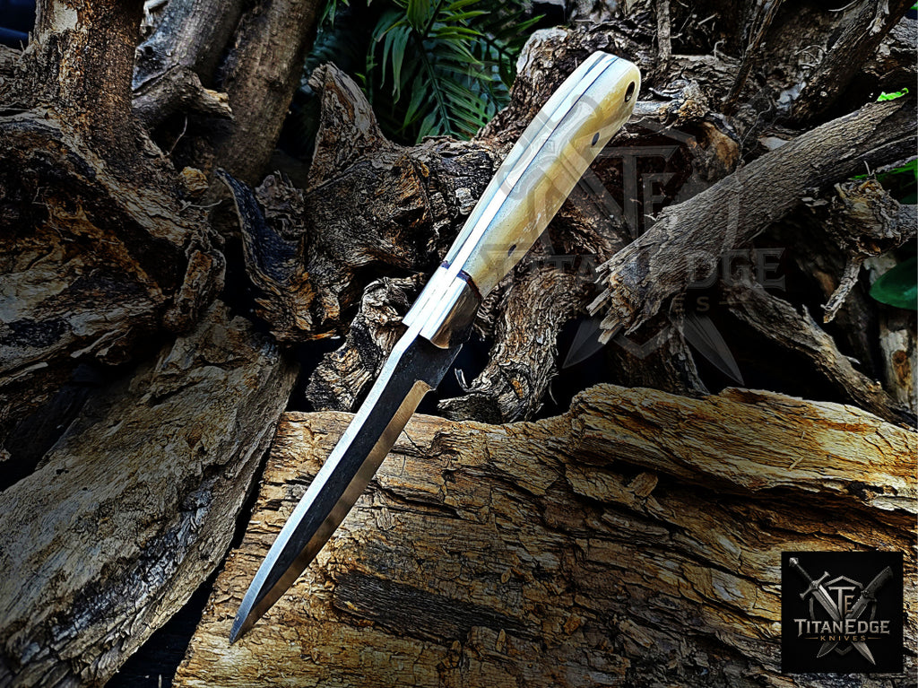 Personalized Handmade Damascus Steel Bowie Knife Hunting Knife: Forged Camping Knife, Gift for Groomsmen With Leather Sheath