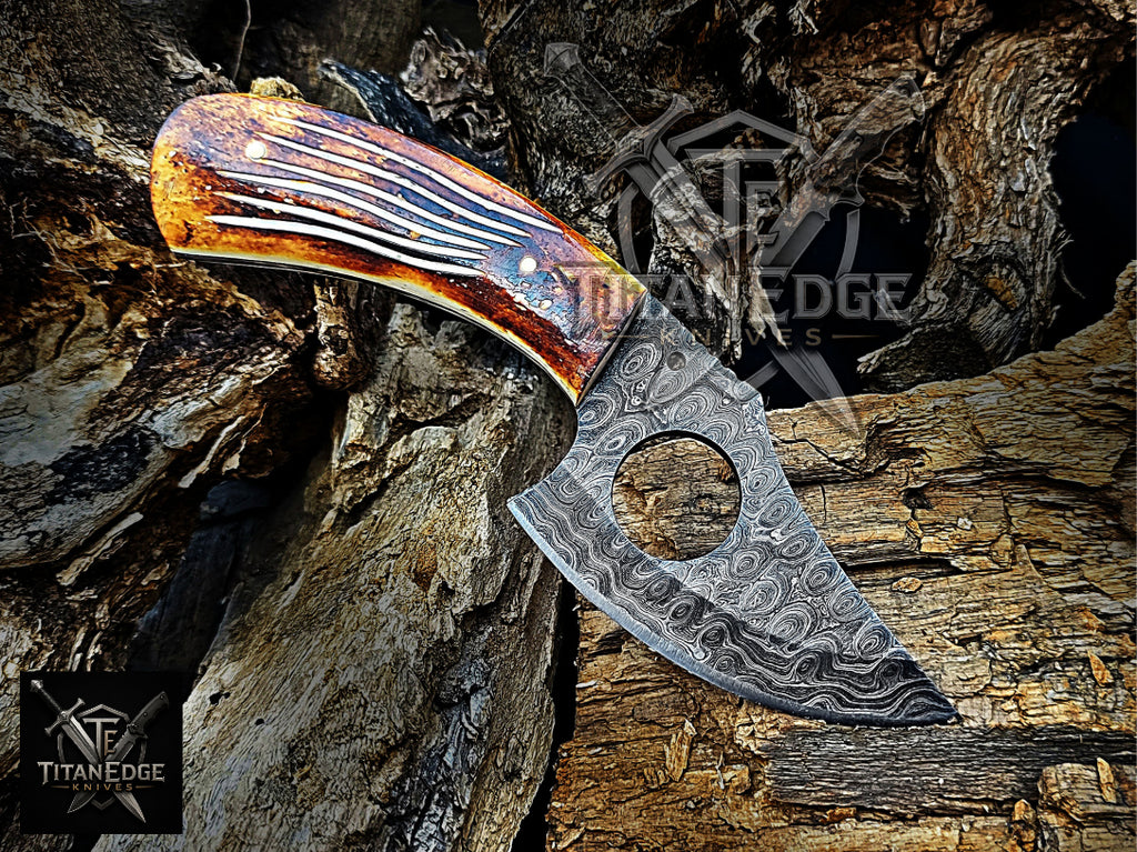 Personalized Handmade Damascus Steel Bowie Knife Hunting Knife: Forged Camping Knife, Gift for Groomsmen With Leather Sheath