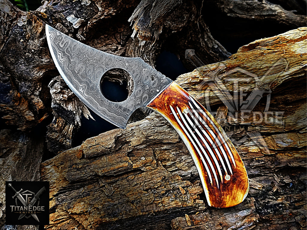 Personalized Handmade Damascus Steel Bowie Knife Hunting Knife: Forged Camping Knife, Gift for Groomsmen With Leather Sheath