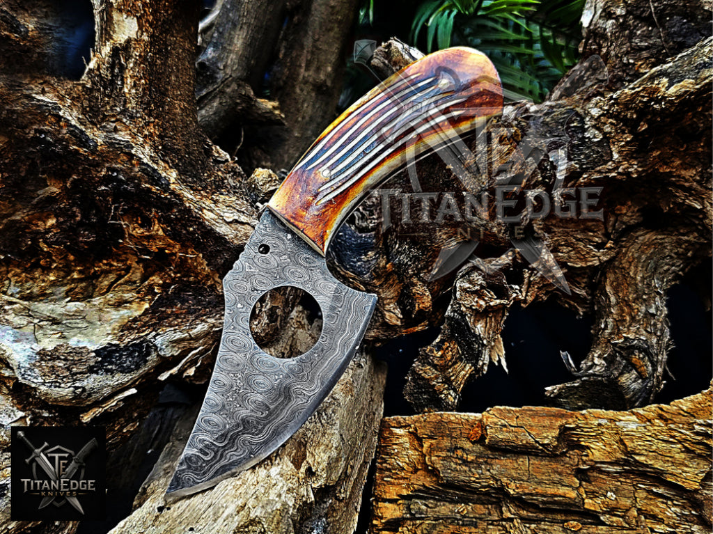 Personalized Handmade Damascus Steel Bowie Knife Hunting Knife: Forged Camping Knife, Gift for Groomsmen With Leather Sheath