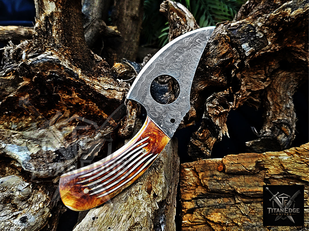 Personalized Handmade Damascus Steel Bowie Knife Hunting Knife: Forged Camping Knife, Gift for Groomsmen With Leather Sheath