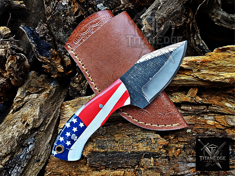 Personalized Handmade Damascus Steel Bowie Knife Hunting Knife: Forged Camping Knife, Gift for Groomsmen With Leather Sheath