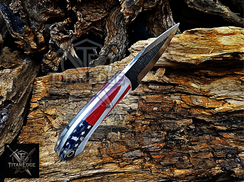 Personalized Handmade Damascus Steel Bowie Knife Hunting Knife: Forged Camping Knife, Gift for Groomsmen With Leather Sheath