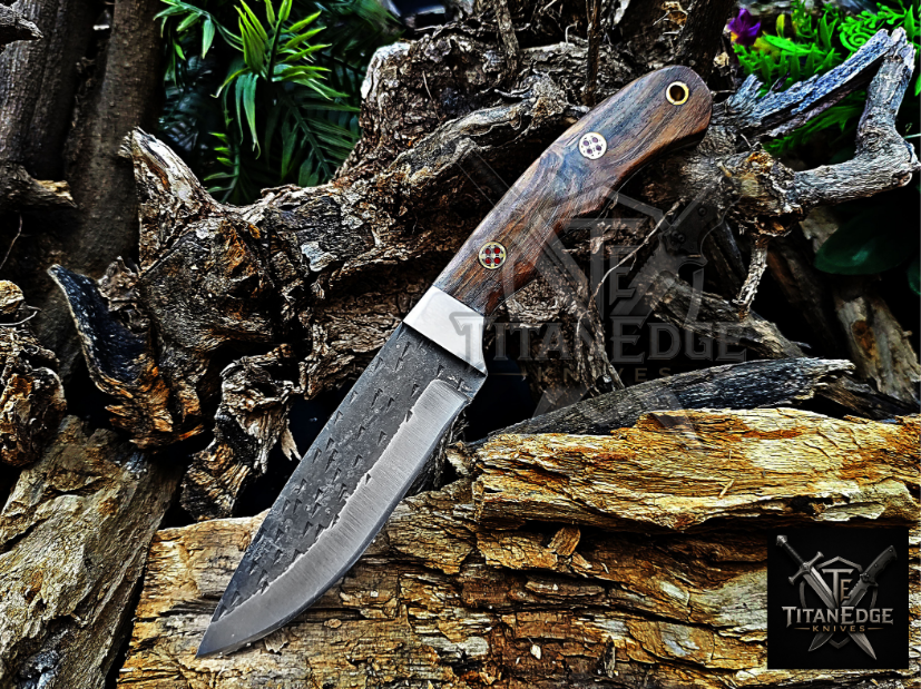 Personalized Handmade Damascus Steel Bowie Knife Hunting Knife: Forged Camping Knife, Gift for Groomsmen With Leather Sheath