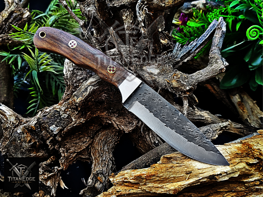 Personalized Handmade Damascus Steel Bowie Knife Hunting Knife: Forged Camping Knife, Gift for Groomsmen With Leather Sheath