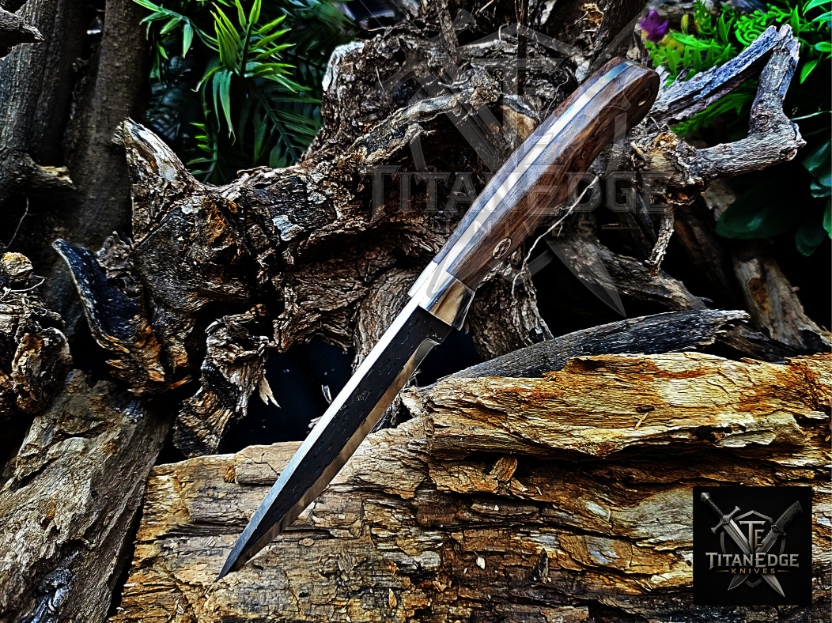 Personalized Handmade Damascus Steel Bowie Knife Hunting Knife: Forged Camping Knife, Gift for Groomsmen With Leather Sheath