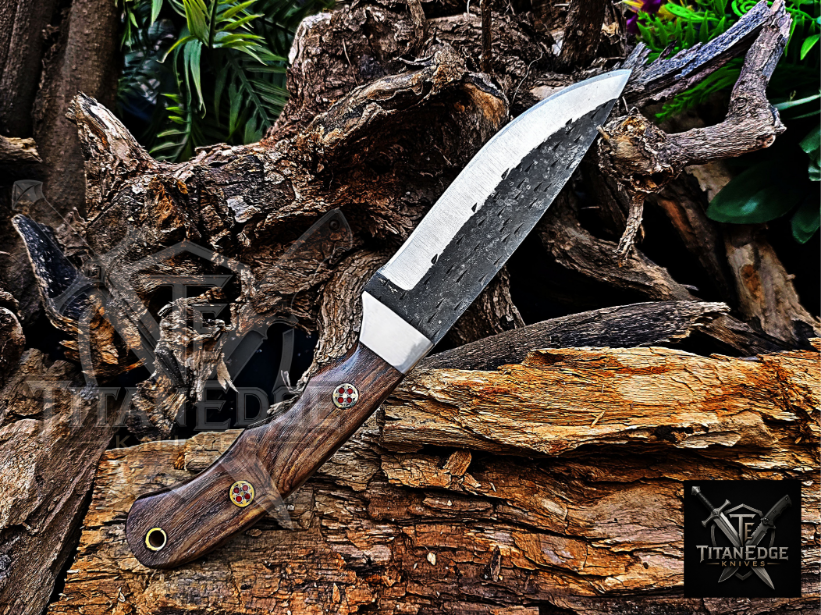 Personalized Handmade Damascus Steel Bowie Knife Hunting Knife: Forged Camping Knife, Gift for Groomsmen With Leather Sheath