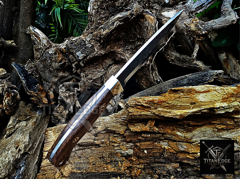 Personalized Handmade Damascus Steel Bowie Knife Hunting Knife: Forged Camping Knife, Gift for Groomsmen With Leather Sheath