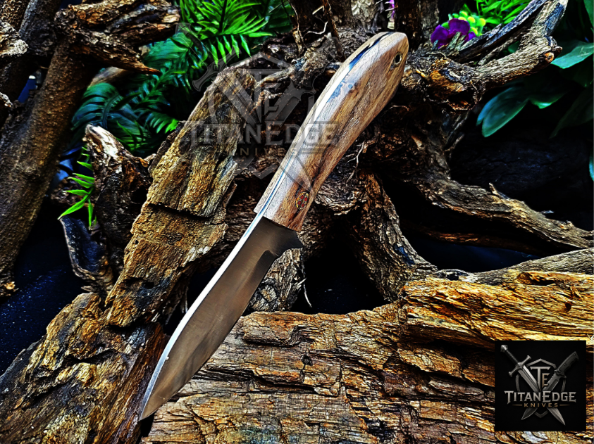 Personalized Handmade Damascus Steel Bowie Knife Hunting Knife: Forged Camping Knife, Gift for Groomsmen With Leather Sheath