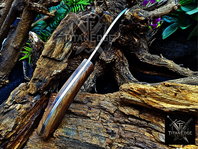 Personalized Handmade Damascus Steel Bowie Knife Hunting Knife: Forged Camping Knife, Gift for Groomsmen With Leather Sheath