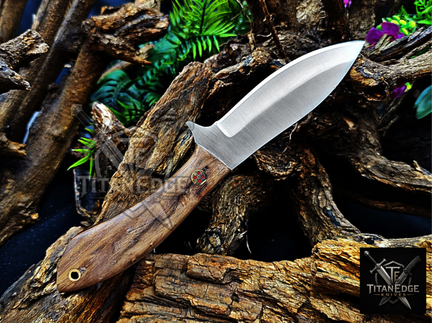 Personalized Handmade Damascus Steel Bowie Knife Hunting Knife: Forged Camping Knife, Gift for Groomsmen With Leather Sheath