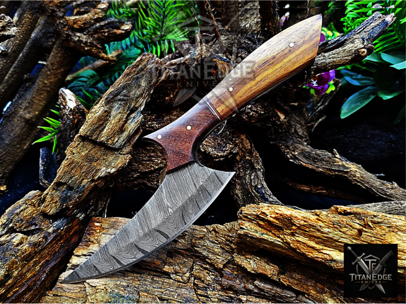 Personalized Handmade Damascus Steel Bowie Knife Hunting Knife: Forged Camping Knife, Gift for Groomsmen With Leather Sheath